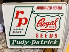 1960s Royal Brand Seeds Rudy Patrick Farm Agriculture Metal Sign Rare Mint picture