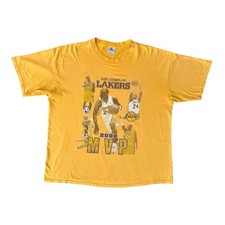 Vintage Distressed Faded Thrashed Yellow Kobe Bryant T-Shirt Size XXL (26 x 29) picture