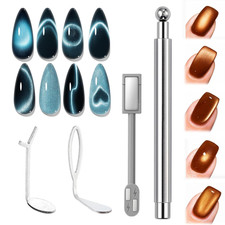 Cat Eye Magnet for Nails, 3-In-1 a 3-In-1 Sliver Double Head Cat Eye Magnet picture