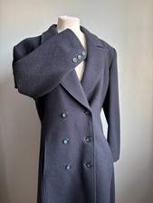 Vintage WINDSMOOR wool COAT 16 14 long navy blogger retro pure new 100% picture