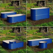 OLLE 4-STYLE MODULAR GALVANIZED RAISED GARDEN BEDS TF41BLUE-1 - BLUE picture