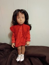 Sasha 104 Brunette Red Dress Doll With Box picture