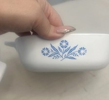 Corning Ware P-1-B Blue Cornflower 1 QT Square Casserole Dish with Lid picture