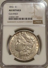 1892 P Morgan Silver Dollar NGC AU Details Tougher Date Morgan picture
