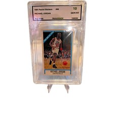 1991 Panini Stickers Michael Jordan All-Star #96  GEM MINT 10 GOAT Bulls picture