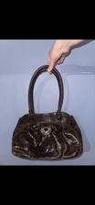 BRIGHTON Katarina H32068 Chocolate Croc Embossed Leather Satchel Handbag Purse picture