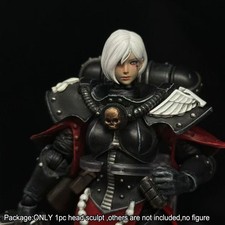 Premium Painted 1/18 White Hair Female Head Sculpt Fit For 3.75