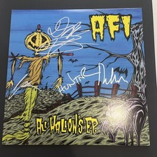 AFI ALL HALLOWS E.P. 10 INCH RECORD ORANGE VINYL  SIGNED BY WHOLE BAND  picture