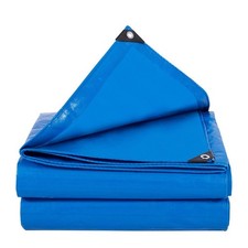 15ft x 15ft Heavy Duty Poly Tarp Waterproof Outdoor Cover with Grommets, Blue picture