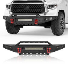 For 2014-2021 Toyota Tundra New Front Bumper with Sensor Holes & LED Light Bar picture