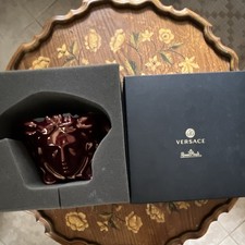 Versace Rosenthal Medusa Grande Fuchsia Table Candle Medusa Head Ceramic Wax picture