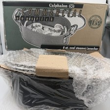 Calphalon Commercial Nonstick 6 Qt Oval Steamer Poacher Glass Lid New Open Box picture