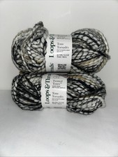 Loops And Threads Yarn 2 Skeins Black Sand #0822 Twisted Tones 82 Yards 5.3 OZ picture
