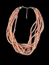 Jay King DTR 925 Angel Skin Coral Necklace Multi Strand Designer Southwestern picture