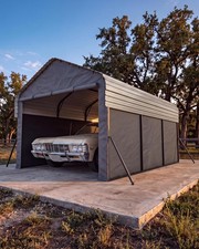 Carport Outdoor 10x15 FT Metal Canopy Upgraded Support W Tarp Heavy Duty Shelter picture