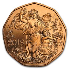 2019 Austria Copper €5 New Year's Joy of Living picture