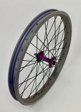 Vintage ACS Z Rim 20 in Front Pat Pend Lavender Purple Old BMX Hub 83 Hoop 85 OG picture