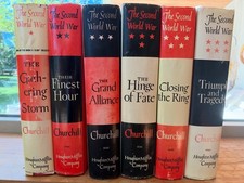 Churchill The Second World War Complete 6 Volume Set Houghton Mifflin BOMC HC DJ picture