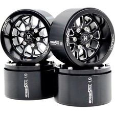 HOBBYSOUL 4pcs 1.9 Beadlock Wheels -10.5mm Negative Offset Rims 33mm Wide RC picture