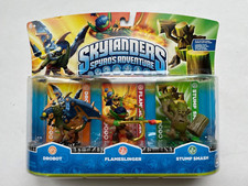 Skylanders Spyro's Adventure 3 Pack Drobot Flameslinger Stump Smash New OOP picture