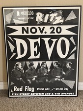 DEVO Vintage Concert Poster THE RITZ New York City Rare picture