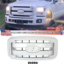NEW Oxford White Front Grille For 2011-2016 F-250 F-350 F-450 F-550 Super Duty picture