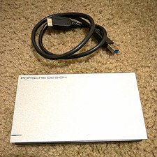 LaCie Porsche Design External Drive USB 3.0 USB/Thunderbolt Silver AR25U3 picture