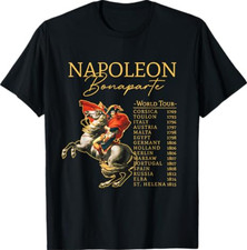 Napoleon Bonaparte World Tour Funny Military History Lover T-Shirt picture