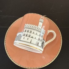 Wedgwood Grand Tour Collection Peach Demitasse Cup Saucer Venice Palazzo picture
