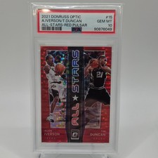 Panini Donruss Optic 2021-22 Iverson Duncan All-Stars Red Pulsar #15 PSA10 picture