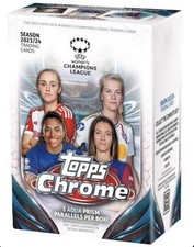 Topps Chrome UEFA Women's Champions League 2023/24 Box Aqua Prism Parallels picture
