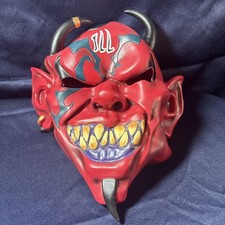Vintage 2005 Disguise Street Demons halloween Mask  horned adult man diablo picture