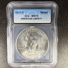 2017-D Medal American Liberty MS70 ICG picture