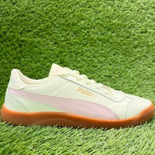 Puma Club 5V5 Womens Size 8.5 White Pink Gum Athletic Leather Shoes Sneakers picture