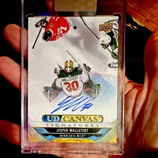 Upper Deck 2024-25 Clear Cut UD Canvas Signatures Jesper Wallstedt Auto CS-JW picture