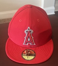 New Las  Angeles Angels MLB New Era 59FIFTY Fitted Cap - 5950 Size 7 1/4 picture