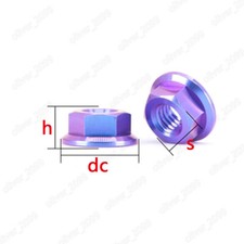 PVD Color Titanium GR5 Hex Flange Nuts Non-Serrated Lock Nuts M5 M6 M8 M10 M12 picture