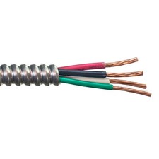 100' 8/3 Type MC Copper Metal Clad Cable With Ground Aluminum Armor 600V picture