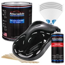 ProductionShop High Gloss Black Pearl Acrylic Enamel Gallon Kit, Auto Paint picture