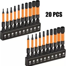 Impact Hex Head Allen Wrench Drill Bit Set Metric SAE Magnetic Tips Tool-20pcs picture