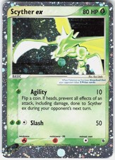 Pokemon Scyther ex 102/109 Holo EX Rare Ruby & Sapphire Pokemon Near Mint picture