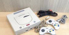 Sega Saturn White Bundle with Game Tested  Working Great Condition picture