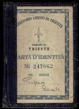 Italy / Trieste A 1951 ☀  Carta D'Identita with revenue stamps picture
