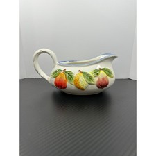 Panware Ceramic Fruit Gravy Sauce Pitcher Creamer Red Yellow Pear Design picture