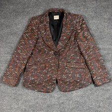 Armani Collezioni Multi-Color Tweed Blazer Structured Ita2591lian Tailoring M/L picture