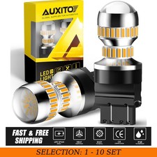 2-20X AUXITO 3157 Amber Yellow LED Turn Signal Tail Light Bulbs 4014SMD 54H IP67 picture