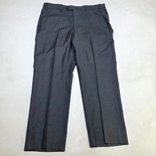 Santorelli Roma Dress Pants Mens 35 Grey Loro Piana Wool Super 110s Italy Luxury picture