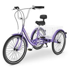 EOYOBIKE 24in 3 Wheel Trike Cruiser Bike 7 Speed Cruiser Tricycle Adult Tricycle picture