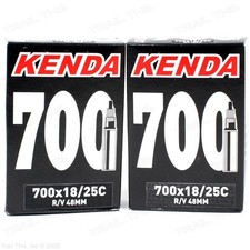 Kenda 700x18/25C Smooth 48mm Presta RVC Road Bike Inner Tubes Two (2) Pack picture