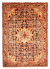 Vintage Hand-Knotted Area Rug 3'5